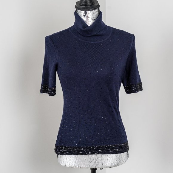 NWOT 🌟Host Pick🌟beaded Dana Buchman  sweater -PM - Picture 5 of 6